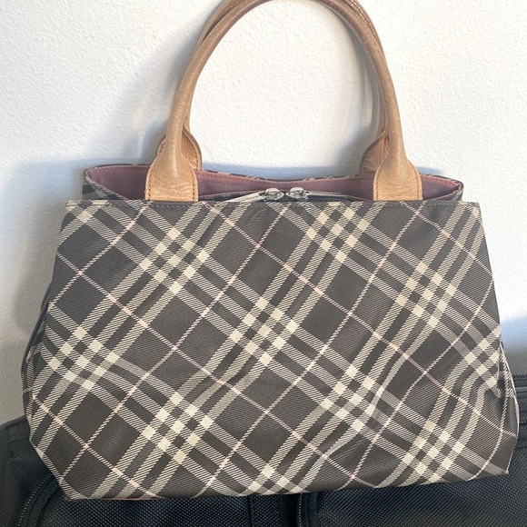 Burberry Handbags - EUC [Burberry] Nova Check Nylon w/ Leather Plaid Small Handbag Multi Color